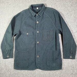Pure Blue Japan Syoaiya Indigo Sashiko Jacket Sz 5 US XL Workwear Texture Lux